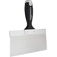 Amazon Basics - Espátula para yeso de acero inoxidable con agarre suave de 20.32 cm con extremo de martillo